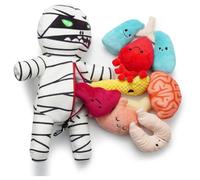 Jouets pour chien en forme de momie zombie avec organes : Jouets à mâcher pour chiots, petits chiens et chiens de taille moyenne, jouets en peluche pour le dressage des chiens à la cachette Fourniture