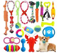 Jouets pour Chien - FREOSEN - 18PCS - Indestructibles - Corde à Mâcher - Écologiques