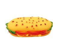 Jouets pour chien pour faire du bruit hamburger jouets à mâcher durables pour animaux de compagnie dentifrice Propreté Soulagement du stress Jouets pour chien avec appareil vocal Propreté