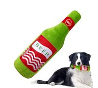 Jouets pour chiens avec crissement, forme de bouteille de vin, jeu amusant, jouets pour chiens avec frisottis et garnitures - Pour mâcher, jeu de recherche, stimulation mentale et activité physique