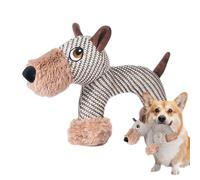 Jouets pour chiens avec Squeak, bonhomme à mâcher pour le nettoyage des dents | jouets à croquer pour chiots - pour chiens qui mordent fort, chiots et adultes, jeu en maison et extérieur complet