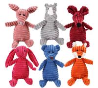 Jouets pour chiens en velours côtelé pour petits et grands chiens, jouet grinçant pour chiots, jouets à mâcher, résistant aux morsures, jouet pour animaux de compagnie pour chiens couineurs Dairy catt