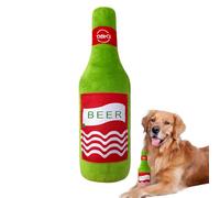 Jouets pour chiens irritants : jouets à mâcher en forme de bouteille de bière douce pour les races petites, moyennes et grandes, jouets interactifs pour animaux de compagnie | Dentition en Ca