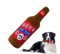 Jouets pour chiens irritants : jouets à mâcher en forme de bouteille de bière douce pour les races petites, moyennes et grandes, jouets interactifs pour animaux de compagnie | Dentition en Ca