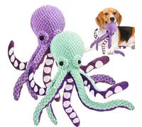 Jouets pour Chiens Jouet à mâcher Indestructible et grinçant pour Les Garder occupés, Jouet en Peluche Robuste pour Chiens de Petite, Moyenne et Grande Taille et mâcheurs agressifs Purple+Green 2PCS