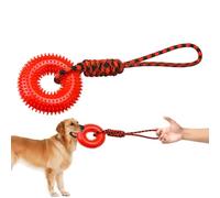 Jouets pour chiens - Jouet couineur pour chien | Approfondit les liens émotionnels libère l'énergie et amusant jouet de dentition pour chiot avec corde Stimulation mentale Anneau interactif pour