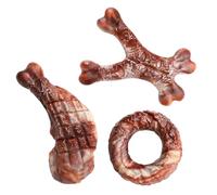 Jouets pour chiens - Jouets à mâcher sans éclats d'os 3 pièces | Fournitures pour chiots de taille moyenne | Toutes les races, divertissement de voyage en intérieur et en extérieur, soulagement de l'e