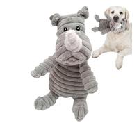 Jouets pour Chiens Rhino, Jouets pour Chiens en Peluche grinçants - Jouet à mâcher pour Chien rhinocéros | Jouet interactif Mignon et Amusant pour Chiot, à mâcher et à Jouer, pour Les occuper