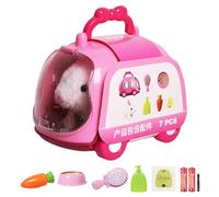 Jouets pour Chiots pour, Chiens Jouets Qui marchent et aboient, Figurines interactives en Peluche, Lapin électrique, Peluche - Animal en Peluche de Chat ronronnant