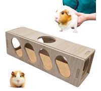 Jouets pour cochon d'Inde - Tunnel en bois pour hamster et jouet d'évasion, jouet multifonction amusant pour petits animaux de compagnie | Bois sûr et fiable, parfait pour les lapins, les hamsters et