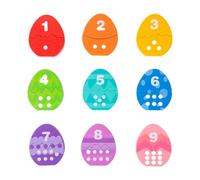 Jouets pour combiner des œufs de dinosaure : classification des couleurs du bois, jouet éducatif de développement cognitif 3D, activité interactive de reconnaissance de formes | Jeu de classification