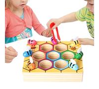 Jouets pour Commander des Couleurs - Wood, GOCCO éducatif, Petits | Mini Set Bees Trap avec Une Pince et Une Ruche, Le Jeu chromatique cognitif 3 Ans développement sensoriel