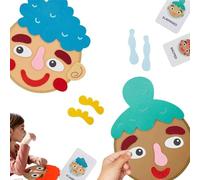 Jouets pour créer des visages - Collection de pièces de feutre colorées, concept de jeu d'émotions modifiable, activité d'apprentissage créative pour personnaliser les expressions faciales