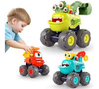 Jouets pour enfants de 1 an, jouets de camion monstre, voitures de construction pour tout-petits de 1 à 3 grues, pelleteuse à bascule, jouets pour tout-petits, jouets pour bébés de 12 à 18