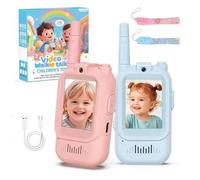 Jouets pour Enfants: Kit de 2 Talkies-Walkies Rechargeables avec Écran, Caméra HD, Module de Voix, Grande Portée, Jeux D'extérieur pour Jardin, Cadeaux de Noël et D'anniversaire pour Garçons et Filles