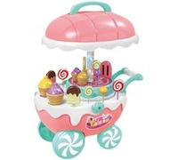 Jouets Pour Enfants Simulation Mini Sweet Candy Ice Cream Trolley Boutique Pretend Play Set MK3597 G