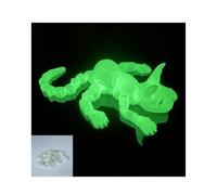 Jouets pour Imprimante 3D Impressions 3D Chat Sphynx Articulé pour Soulagement du Stress Décoration Bureau Maison Décompression Jouets de Bureau-Luminous Green||50cm/19.7in