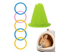Jouets pour lapins - Puzzle empilable, anneaux de lapin pour petits animaux | pour oiseaux, petits animaux, chatons, chinchillas, hamster, gerbille, écureuil, cage d'extérieur et d'intérieur