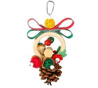 Jouets pour oiseaux à suspendre avec perchoir en corde avec cloche, jouet pour perroquet, balançoire, escalade, accessoires de cage à oiseaux pour conures, calopsittes, perruches, inséparables, jaune
