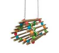 Jouets pour oiseaux adaptés aux perruches | Trespolo en bois d'intérieur Cage - Bascule Interactive pour oiseaux - Pour Conure Cocorita Agaporni Canari Lapin Cavia Chinchilla