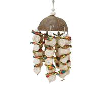 Jouets pour oiseaux en coquille de noix de coco - Jouets pour cage à oiseaux en épi de maïs naturel | Jouets à mâcher suspendus pour nichoirs pour perroquets, calopsittes, perroquets gris d'Afrique, p