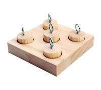 Jouets pour oiseaux, jouet en bois pour perruche, 7,5 x 7,5 cm, dispositif de jeu interactif pour inséparable, stimulation mentale et formation de puzzle, outils de mastication pour petits animaux de