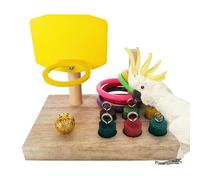 Jouets pour oiseaux pour perruches - Bois ABS 13 x 9 x 10 cm | Développement du cerveau Jeu Gym Basketball Training Toy | Accessoire interactif d'enrichissement des oiseaux pour perruches, perruches
