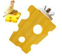 Jouets pour perchoirs à oiseaux - Lot de 6, ensemble d'accessoires en bois, barre de support colorée pour gommage rugueux | Plate-forme de bâton de broyage de pattes pour perruche, conure, calopsitte,