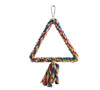 Jouets pour perroquet gris africain - Jouets pour oiseaux en cage - Puzzle interactif pour cage à oiseaux (triangulaire coloré)