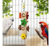 Jouets pour Perroquets - Accessoires À Mâcher Et À Détruire en Bois pour Perruches Calopsittes - Blocs en Bois à Déchirer pour Oiseaux et Perroquets - pour Aras Perruches et Conures Activités d'Éveil