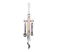 Jouets pour perroquets, jouets pour oiseaux pour perroquets, jouets pour cacatoès avec cuillère | Jouets interactifs à mâcher pour Caique Conure Gris africain Jouets éducatifs