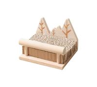 Jouets pour Perroquets - Perchoir en Bois Naturel, Support À Mâcher Robuste pour Perroquet | Accessoires D'entraînement Et De Jeu pour Cage Intérieure Oiseaux Exotiques Amazone Gris Cacatoès Conure