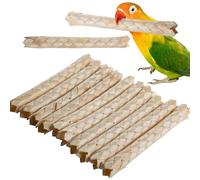 Jouets pour perroquets pour petits oiseaux - Bâtons à mâcher suspendus en cage de 13 x 1,5 cm, jouets pour oiseaux en bois à mâcher et à broyer le bec | Activités de jeu avec échelles et cloches pour