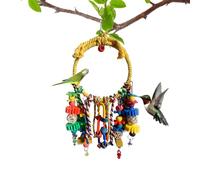 Jouets pour perruches - Bague en corde de coton coloré | Perchoir avec jeu à mâcher pour cônes | pour oiseaux en corde de coton pour calopsite, cornichons, canaris, frissonnes et