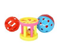 Jouets pour perruches, boules à croquer pour oiseaux | Boule à croquer colorée avec trous et hochet pour perruches, perruches et oiseaux