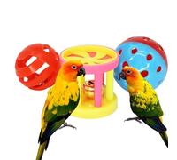 Jouets pour perruches - Boules à mordre pour cage à oiseaux | Balle à mâcher créative avec petits trous pour perruches et perroquets, entraînement à la morsure et soulagement de la solitude