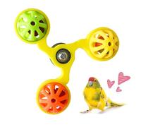 Jouets pour Perruches - Moulin À Vent Rotatif De 11 Cm avec 3 Cloches | Conure Toys - Stimulation Naturelle du Comportement pour L'enrichissement De La Mastication, Jeu De Soulagement De L'enn