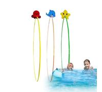 Jouets pour piscine : ensemble d'anneaux en PVC de 75 x 75 cm, jeu aquatique de 3 pièces, accessoires flottants pour jeux de natation | enfants, adolescents, adultes, débutants, camping