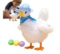 Jouets pour poules pondant des œufs - Poulet farci aux œufs, peluche de poulet | Poules pondant des œufs chantant et dansant, animaux en peluche doux pour la peau, confortables à toucher