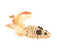 Jouets pour souris pour chats,Souris pour chat | Jouet pour chat avec souris avec corde sonore hochet | Jouet interactif avec plumes pour chat, jouet élastique pour teaser pour chat, jouet