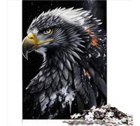 Jouets Puzzle Portrait d'aigle Gris 1000 pièces Puzzle en Bois pour Adultes Enfants de 14 Ans et Plus Offre comme Cadeaux pour Toute la Famille 1000 pièces (50x75 cm)