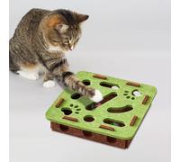 Jouets puzzle pour chat, boîte d'enrichissement pour chat - Simulation d'ennui et de chasse, labyrinthe interactif en feutre avec 3 clochettes de couleur aléatoire pour chatons, adultes et chats âgés
