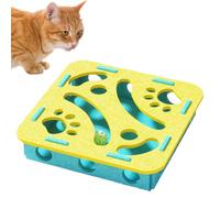 Jouets puzzle pour chat - Jouet à friandises pour chat | Jouets d'enrichissement pour chats d'intérieur | Jouet interactif en feutre pour chats | Distributeur de stimulation pour l'ennui des chatons
