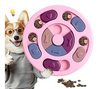 Jouets puzzle pour chiens, jouets interactifs pour stimuler le QI et soulager l'anxiété des chiots, jouets d'enrichissement prolongeant le repas, lavables et résistants pour chiots et chats,Rose