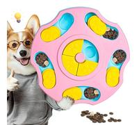 Jouets puzzle pour chiens, jouets interactifs pour stimuler le QI et soulager l'anxiété des chiots, jouets d'enrichissement prolongeant le repas, lavables et résistants pour chiots et chats, Jaune