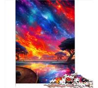 Jouets Puzzle Puzzle pour Adultes Merveilleuse rivière Puzzles en Carton pour Adultes Enfants de 14 Ans et Plus Liste de souhaits de Noël avec Le Père Noël 1000 pièces (26x38 cm)