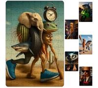 Jouets Puzzle, Tung Tung Tung Sahar, Italian Brainrot Jouet de Puzzle DéCompressé, DéCoration de la Maison, Cadeau Surprise pour Les Fans, Les Enfants, Les Amis