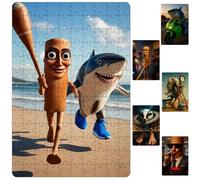 Jouets Puzzle, Tung Tung Tung Sahar, Italian Brainrot Jouet de Puzzle DéCompressé, DéCoration de la Maison, Cadeau Surprise pour Les Fans, Les Enfants, Les Amis
