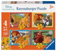 Jouets Ravensburger Disney Lion King - Puzzles 4 dans Une boîte pour Enfants de 3 Ans et Plus - 12, 16, 20, 24 pièces