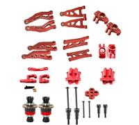 Jouets RC Compatible avec Arrma pour Mojave pour GROM OP 1/14 RC Pièces De Mise À Niveau Voiture Bloc Direction en Métal Bras Suspension Arbre D'entraînement Couvercle Boîte Vitesses